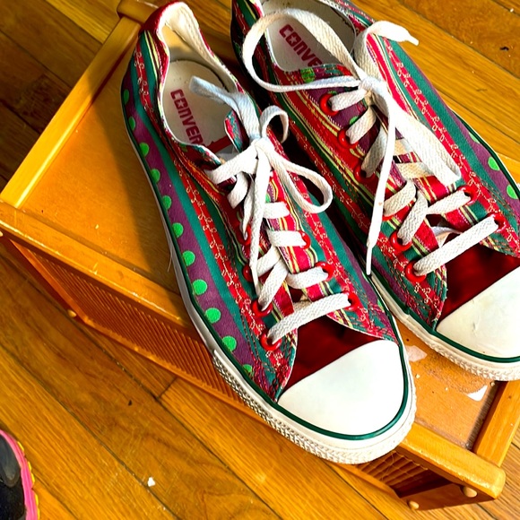 Converse | Shoes | Mens Ugly Christmas Sweater All Star Converse Tennis  Shoes Size 75 | Poshmark